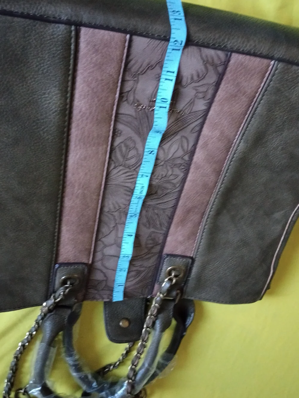 Darcy Marks‎ London Brown Structured Tote with Textured Design